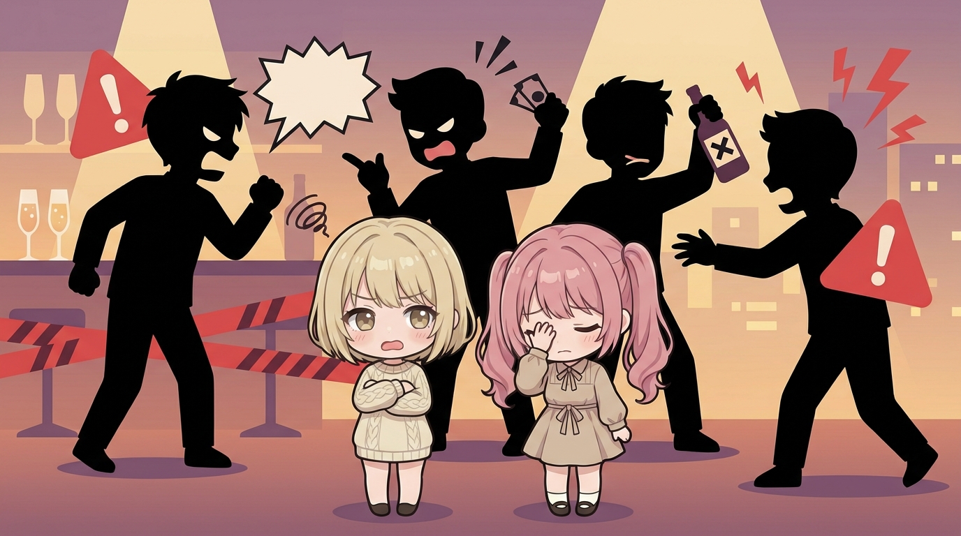 キャバ、メンエス、風俗、コンカフェ。業種別「地雷客・痛客」図鑑