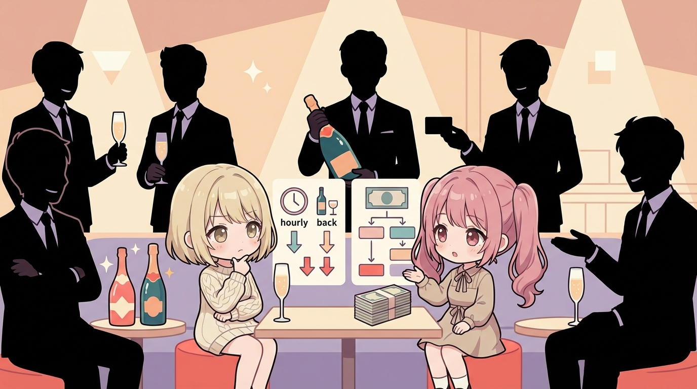 キャバ嬢の給料の仕組み｜時給・バック・天引きの構造を全部解説