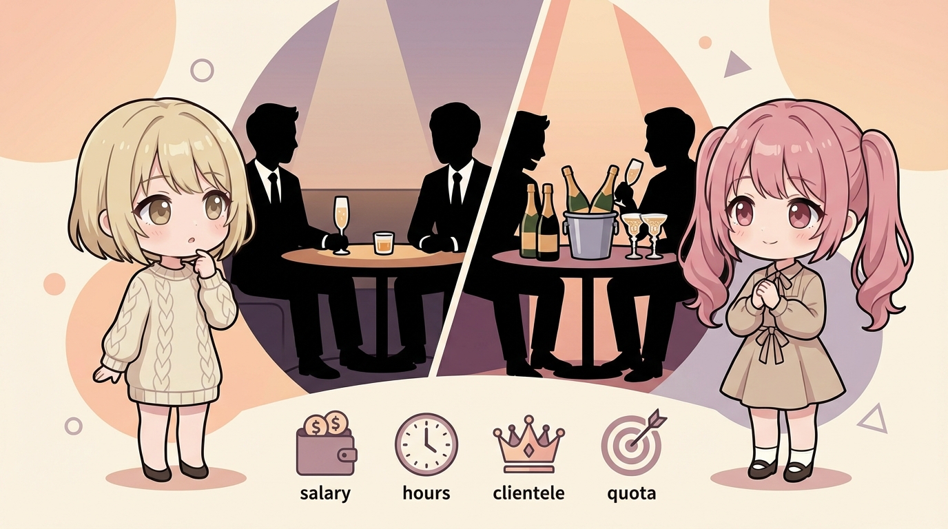 ラウンジとキャバクラの違いとは？ 仕事内容・給料・客層・ノルマを徹底比較