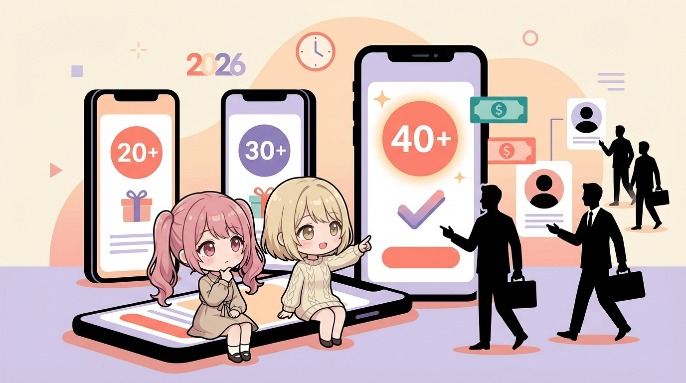 パパ活アプリ 40代が使うならどれ？ 年齢層・強み・プロフィール戦略を整理した