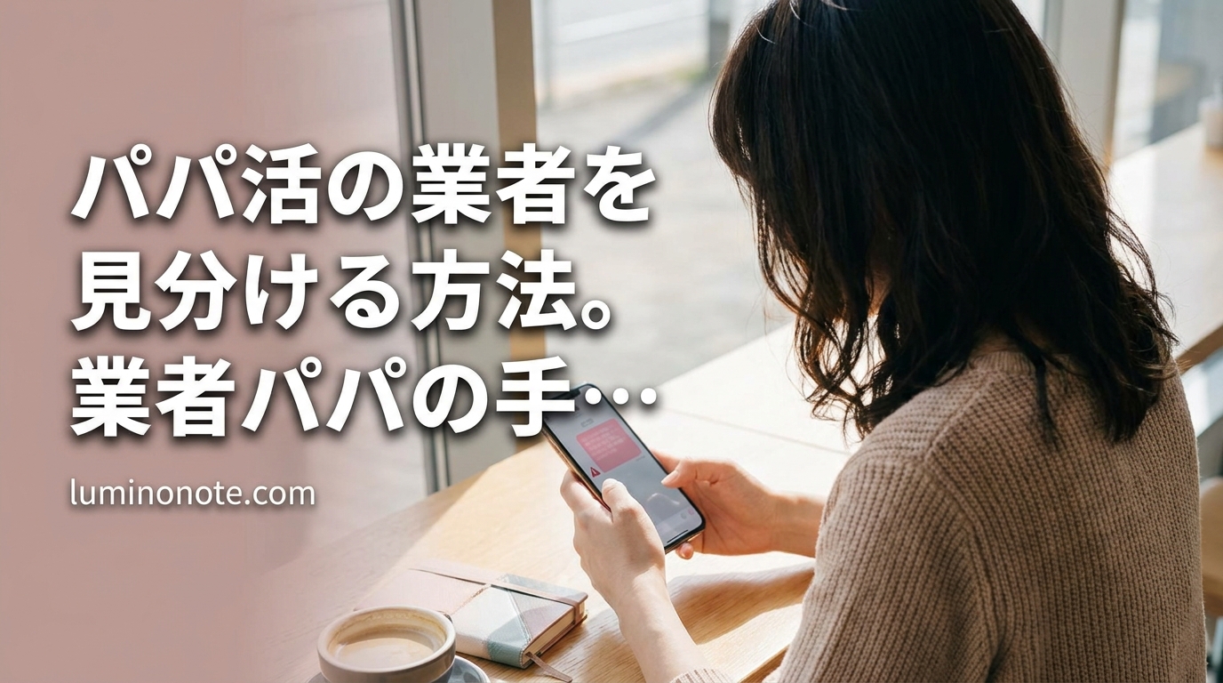 パパ活の業者を見分ける方法。業者パパの手口とアプリ運営の見極め