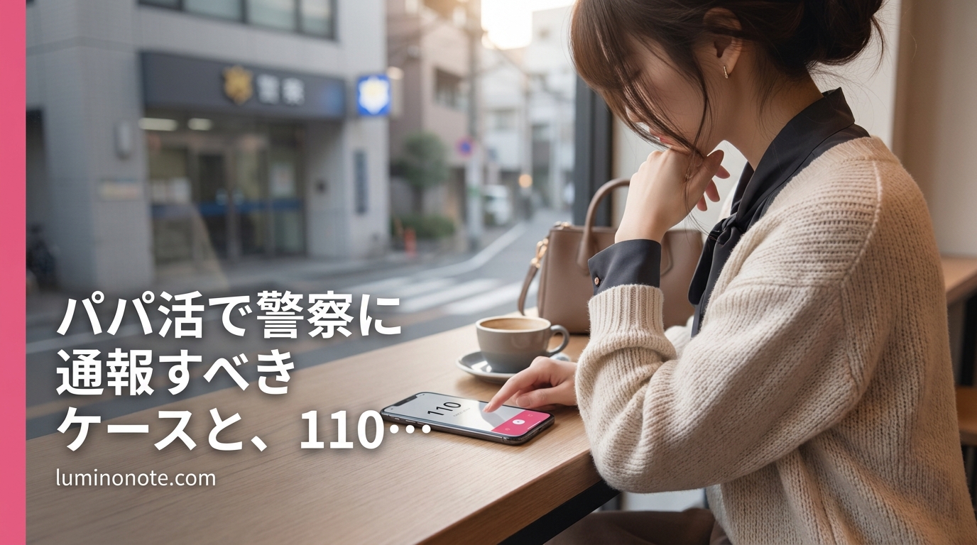 パパ活で警察に通報すべきケースと、110番・相談センターの使い分け