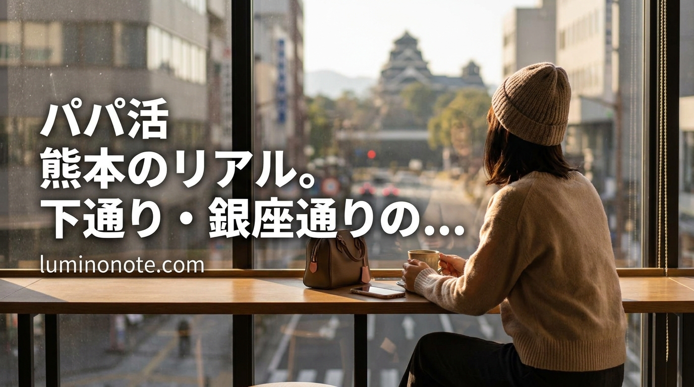 パパ活 熊本のリアル。下通り・銀座通りの相場と九州中部のアプリ事情