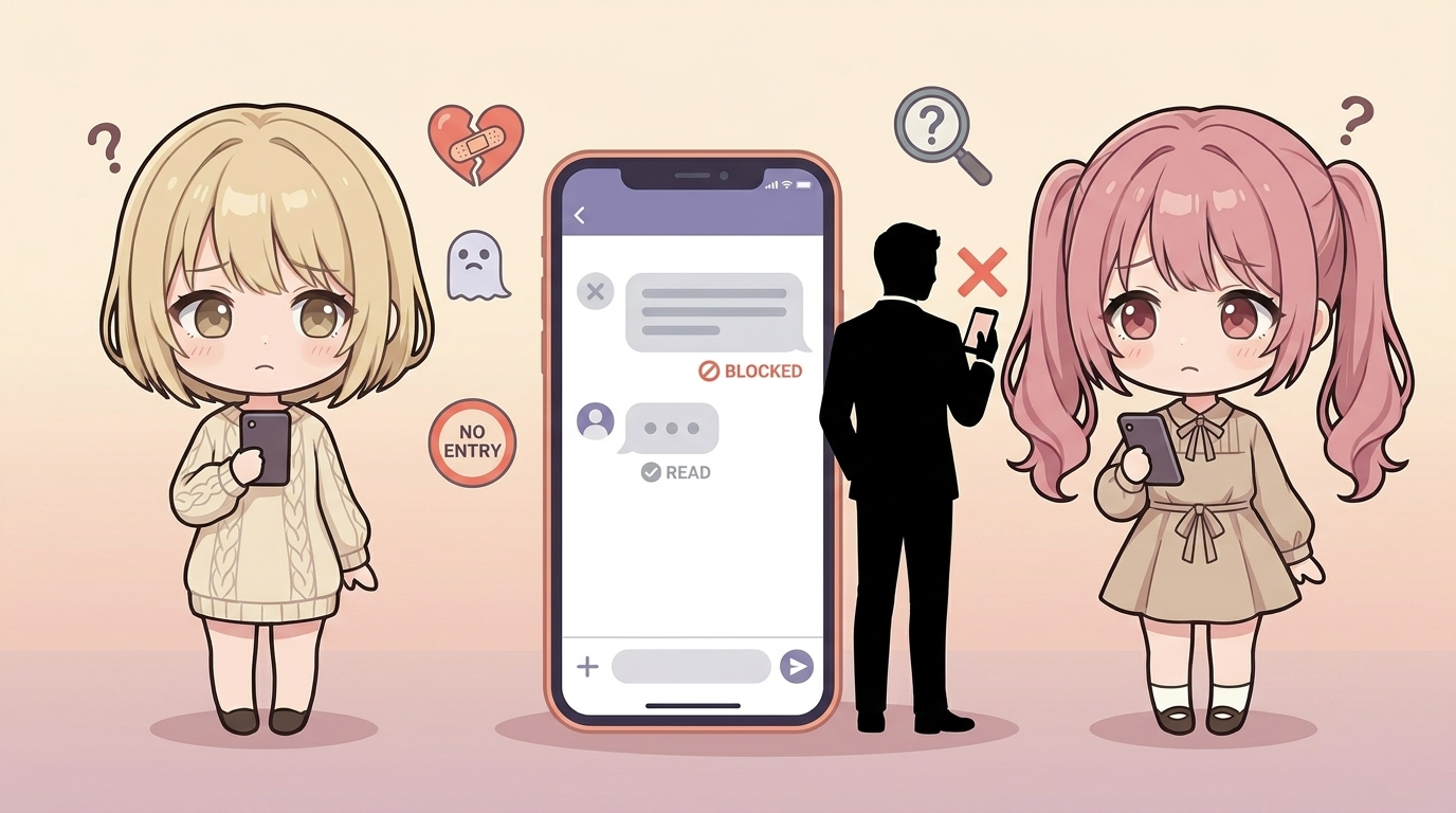 パパ活でLINEブロック・既読スルー・急に連絡が来なくなった。原因5パターンと対処