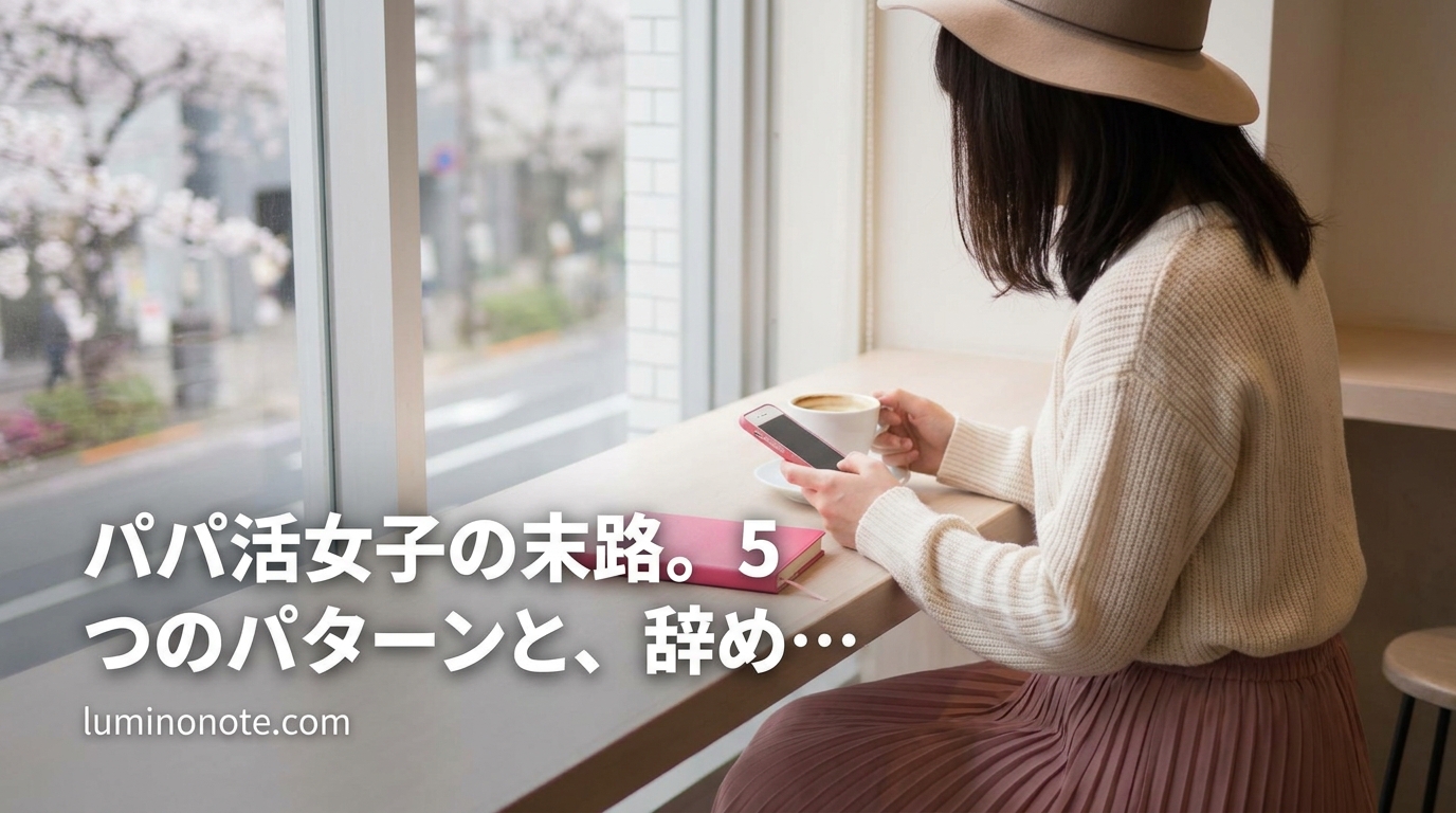 パパ活女子の末路。5つのパターンと、辞めた後の人生再構築
