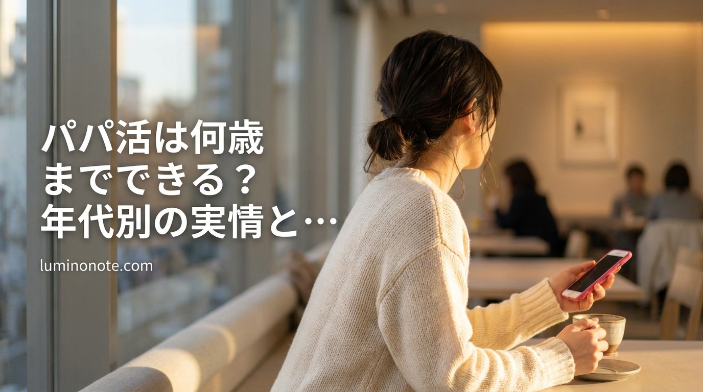 パパ活は何歳までできる？ 年代別の実情と限界の考え方