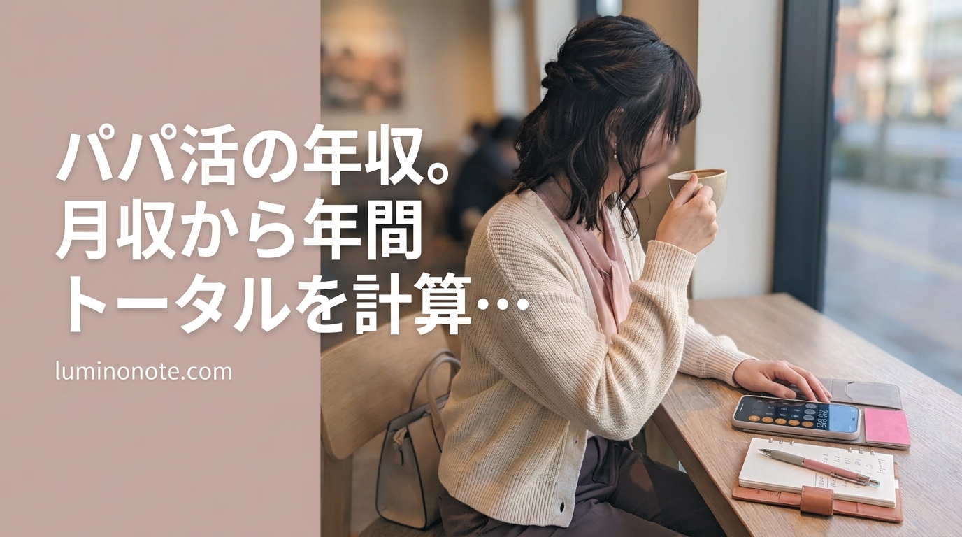 パパ活の年収。月収から年間トータルを計算する方法と現実の数字
