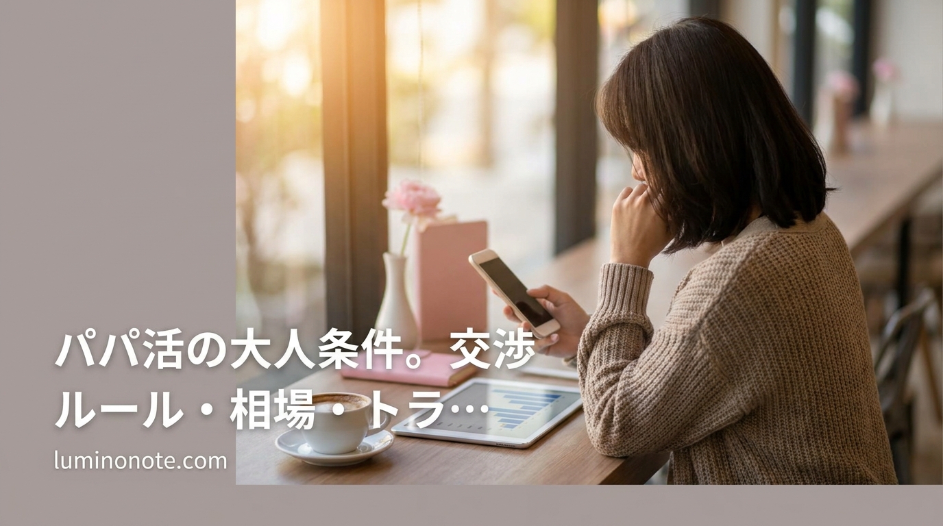パパ活の大人条件。交渉ルール・相場・トラブル防止を整理する