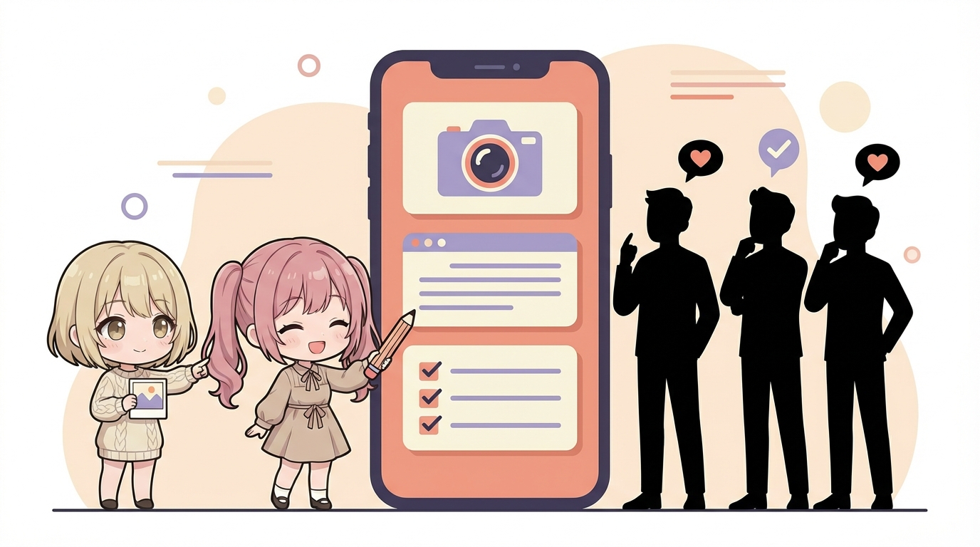 パパ活で選ばれるプロフィールの作り方。写真・自己紹介文・条件欄を徹底解説