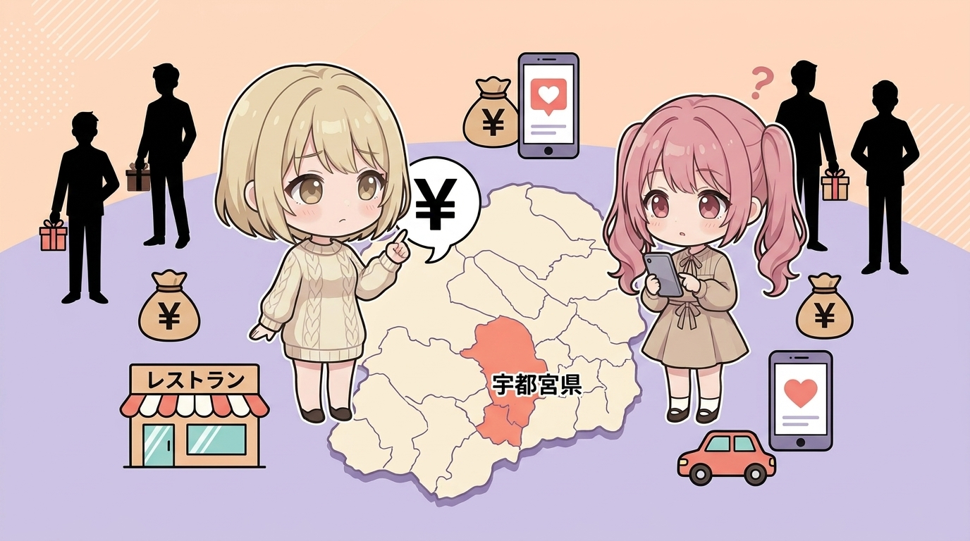 パパ活 栃木の相場と活動エリア。宇都宮を中心にした北関東事情