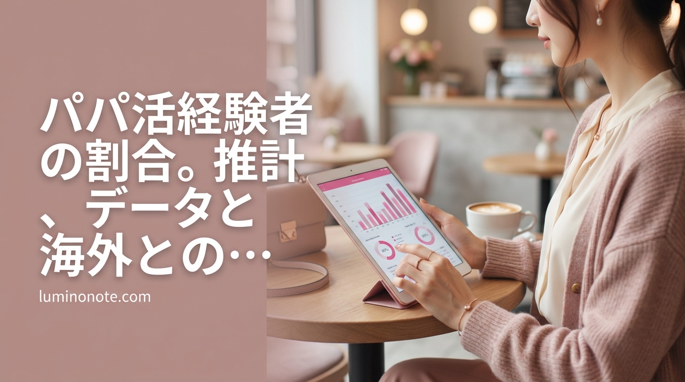 パパ活経験者の割合。推計データと海外との比較、現実的な数字を整理した