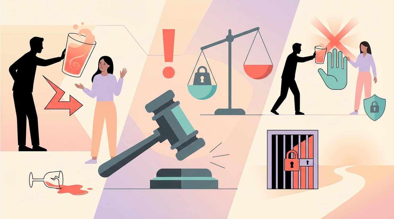 飲ませた側の罪についてのイラスト