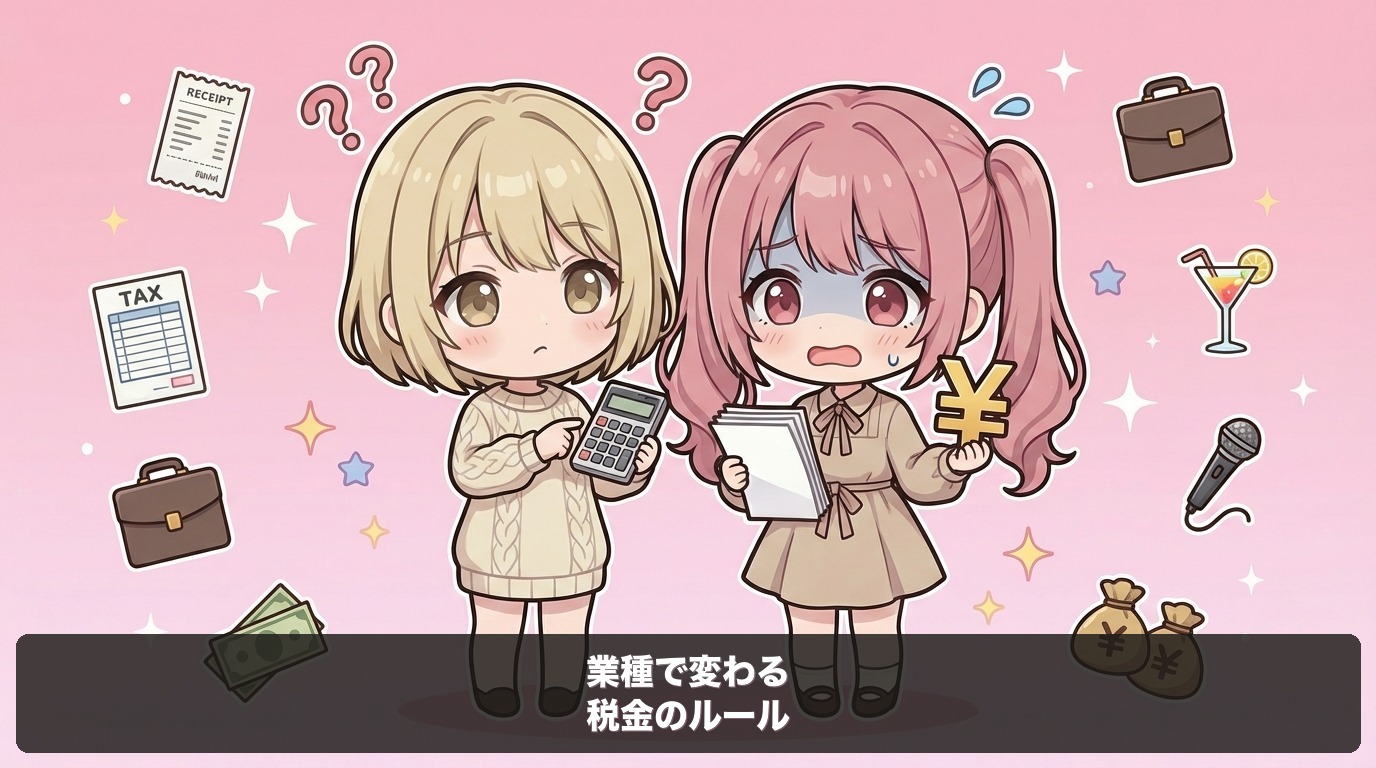 夜職の確定申告ガイド。キャバ・風俗・メンエス、業種別にやり方を解説